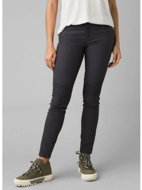 Prana Brenna Pant Stretch Woven Skinny Moto UPF 50+ Grey